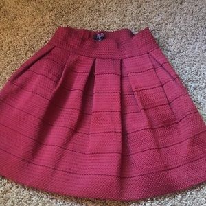Flare maroon skirt